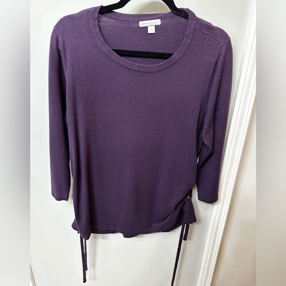 Purple sweater shirt